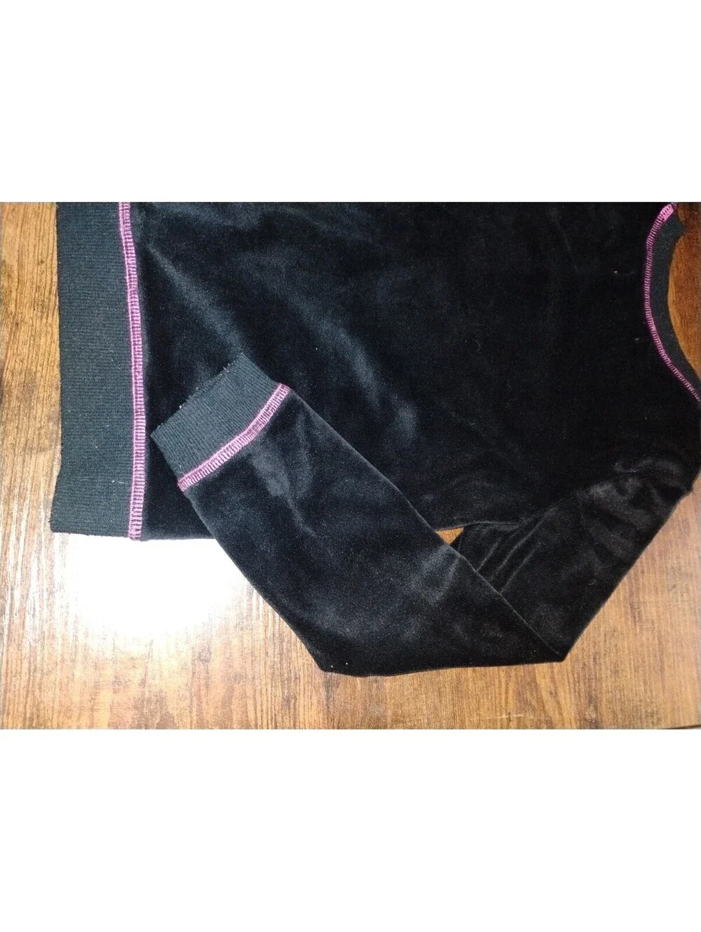 Betsey Johnson Black Velvet Sweater with Rainbow and Cloud Sequin Design, Size S